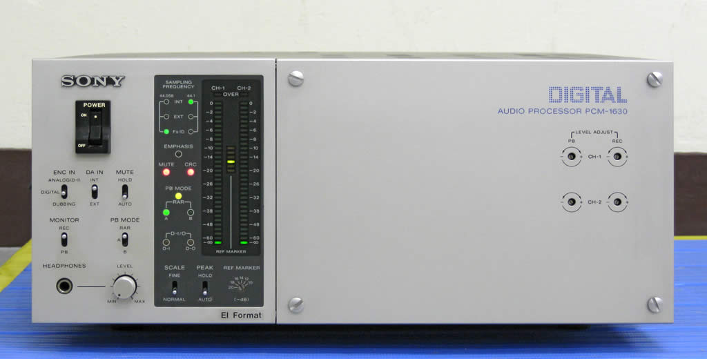 Sony PCM-1630 digital audio processor, the professional equipment used to master early compact discs via U-Matic videotape